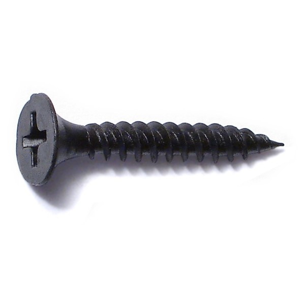 Midwest Fastener Drywall Screw, #6 x 1 in, Steel, Flat Head Phillips Drive, 60 PK 30841